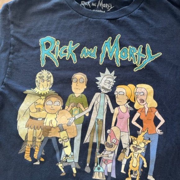 RICK AND MORTY SHIRT Mens Medium - ADULT SWIM - RIPPLE JUNCTION Cartoon 2021 - Picture 2 of 5